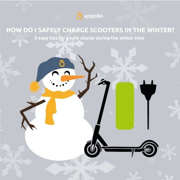 charge scooters safely during the winter